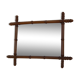 Mirror with turned wooden frame imitation bamboo