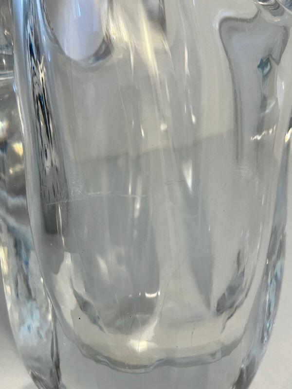 Vase asymétrie cristal Schneider années 60 - 70