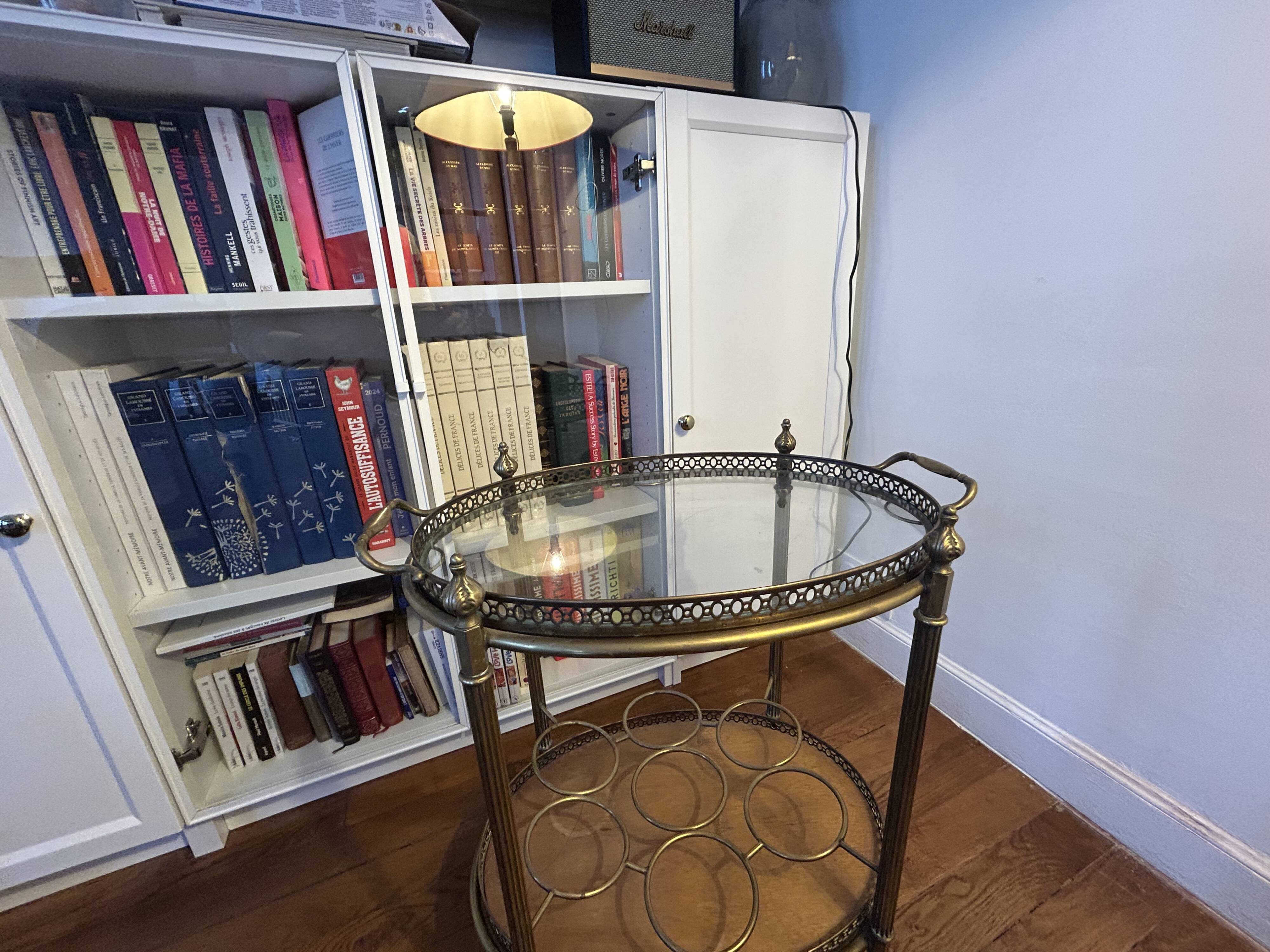 Louis XVI rolling dessert trolley