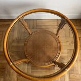 Vintage rattan coffee table