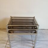 Suite of 3 pull-out tables 70s