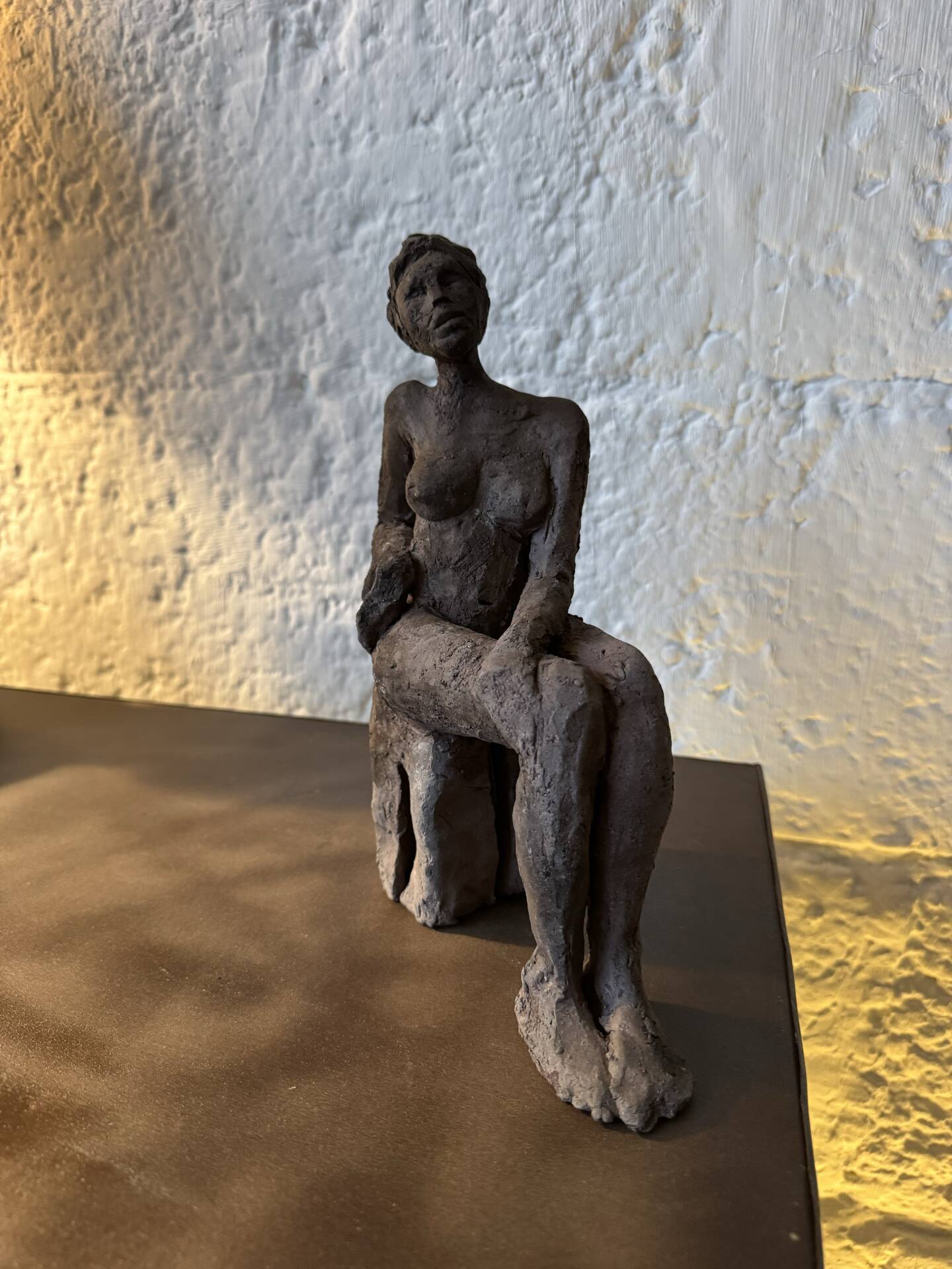 Sculpture étude d’un nu céramique raku