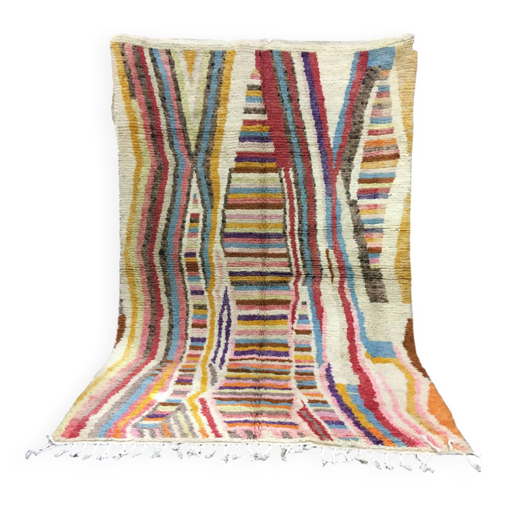 Tapis berbère marocain Boujaad camaïeu de couleurs 249x17cm