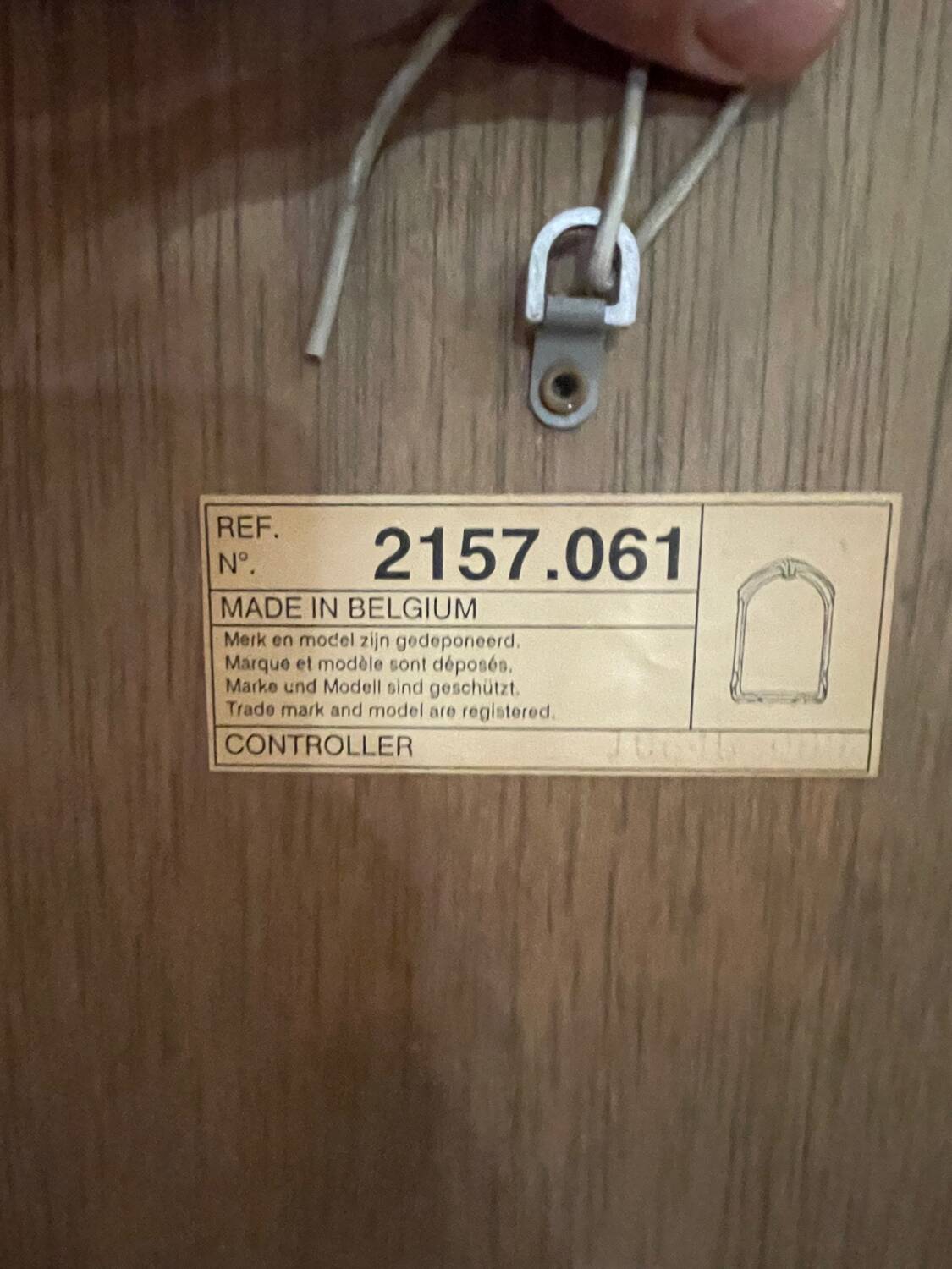 Vintage mirror by Deknudt in Art Nouveau style, 1970s.