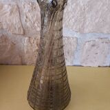 Carafe aiguière en verre ambré