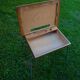 Folding school desk, wood and metal, vintage 50s