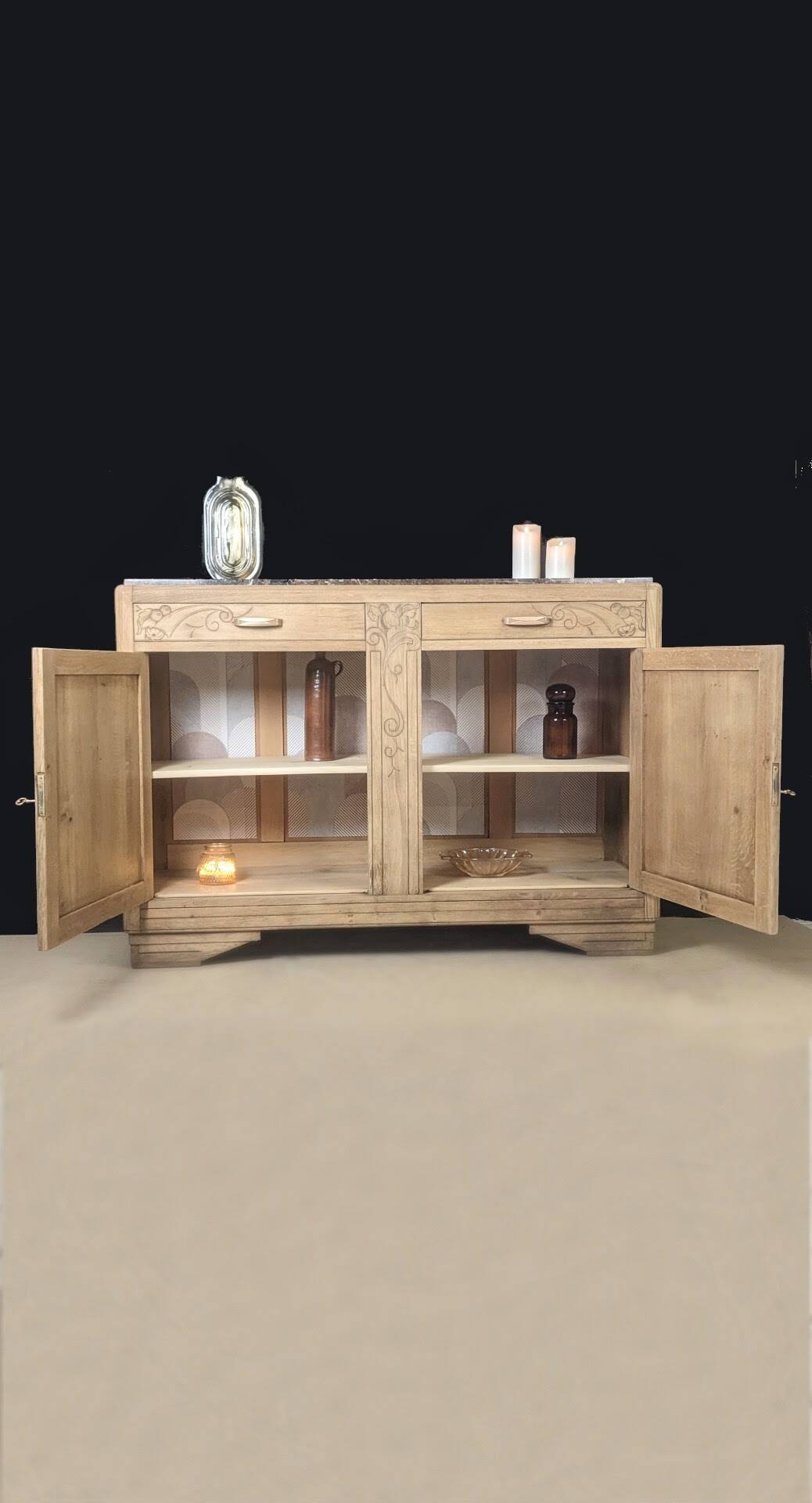 Art Deco Oak Sideboard - Refurbished