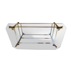 table Hollywood Regency - laiton verre