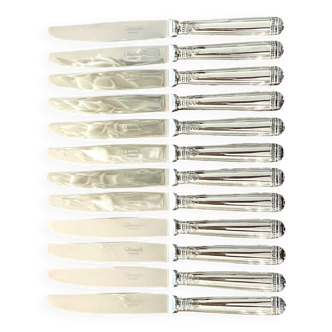 Christofle malmaison 12 couteaux à dessert entremet 19,5 cm