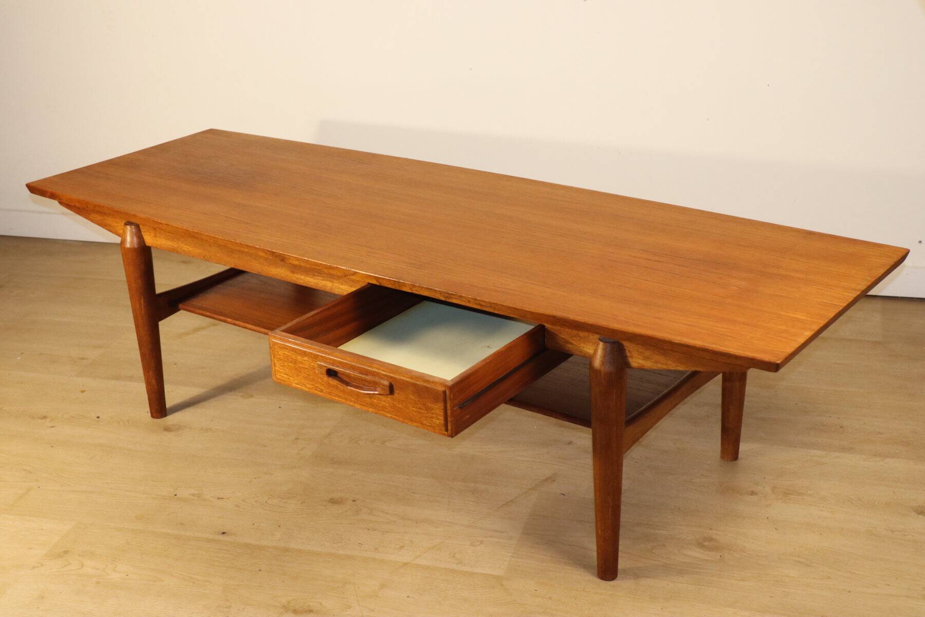 Scandinavian teak coffee table from the 1960s.
