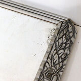 Large silver Art Deco mirror 53x40cm