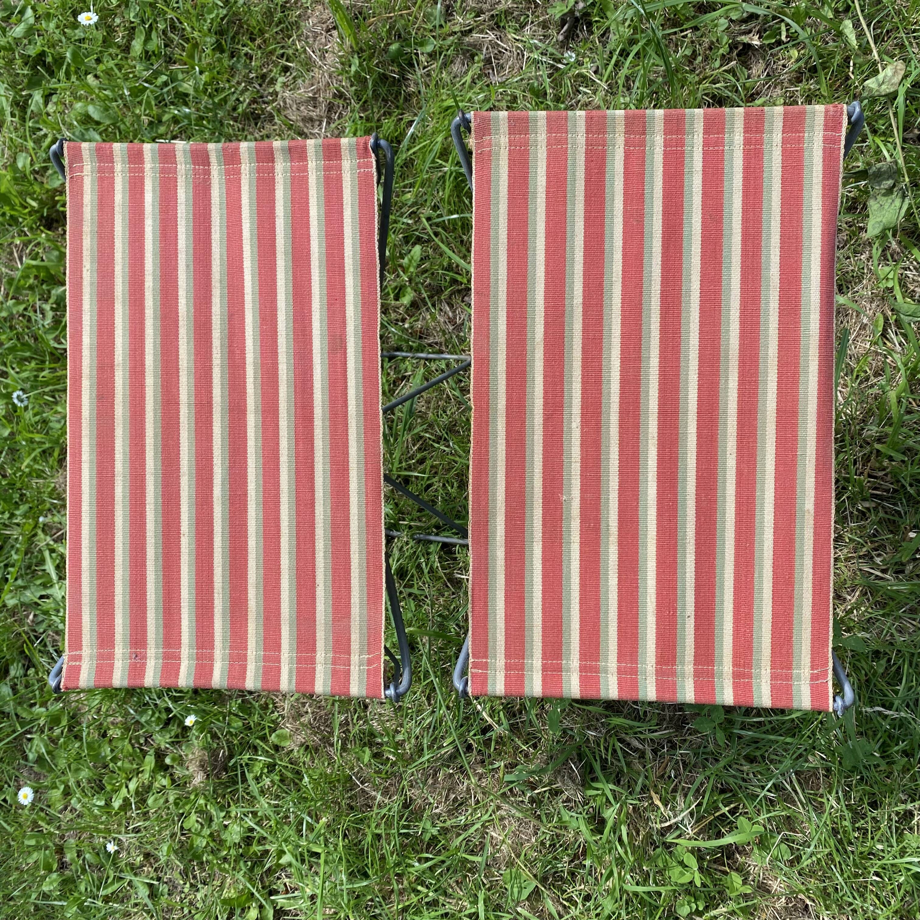 Foldable camping stools 60s