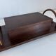 Vintage 1960 cigarette holder wooden metal copper - 31 x 15 cm