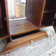 Art Deco extra furniture 1920/1940 to install or fix, wooden, central mirror, 2 doors, 1 drawer