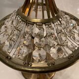 Lampes de table vintage en laiton cristal, années 1960, Ensemble de 2