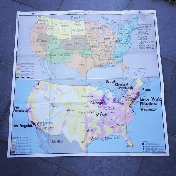 Carte scolaire Etats-Unis