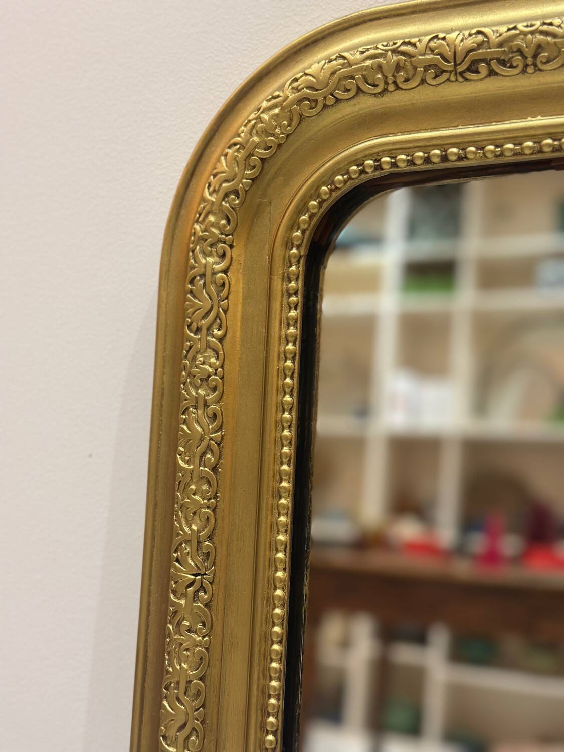 Old louis philippe gold mirror - 87 x 62 cm