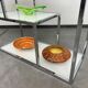 Mid-century modern chrome shelf by Milo Baughman