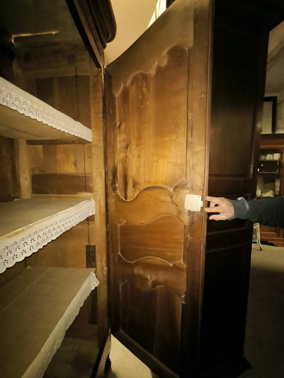 Louis XV period wardrobe in solid walnut