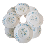Set de 8 assiettes à dessert Arcopal modèle Véronica vintage