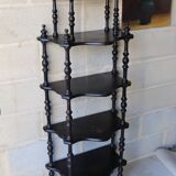 Antique black wood partition shelf in Napoleon style