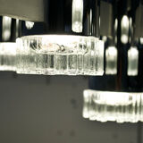 Pair of chandeliers from Sciolari 70 years chrome steel