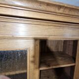 20th century oak glass bookcase