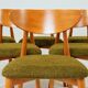 Wild green dining chairs light wood