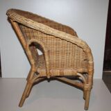 Petit fauteuil en rotin Chaise d'enfant Poupée