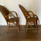 Pair of chestnut armchairs