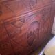 Asian carved mallet, made of camphor wood, from Hong Kong 100 X 52 X 60 cm