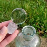 Set of 3 retro glass bottles