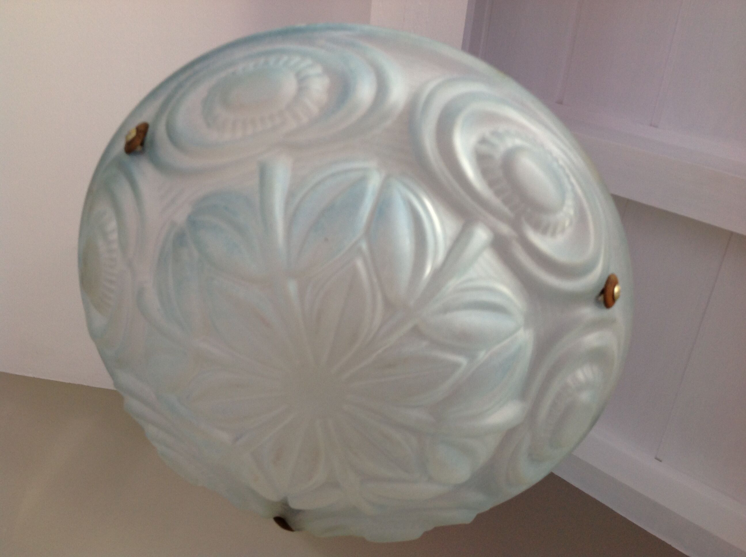 Suspension in glass art deco