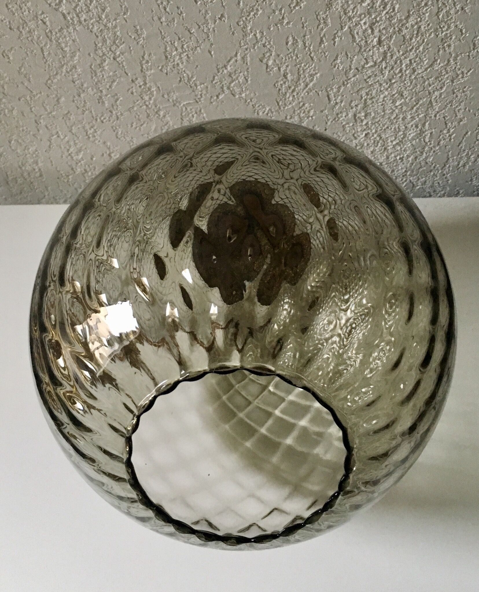 Hanging ball vintage smoked glass