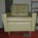 Mid century pistachio-coloured leather lounge chair 1950-60