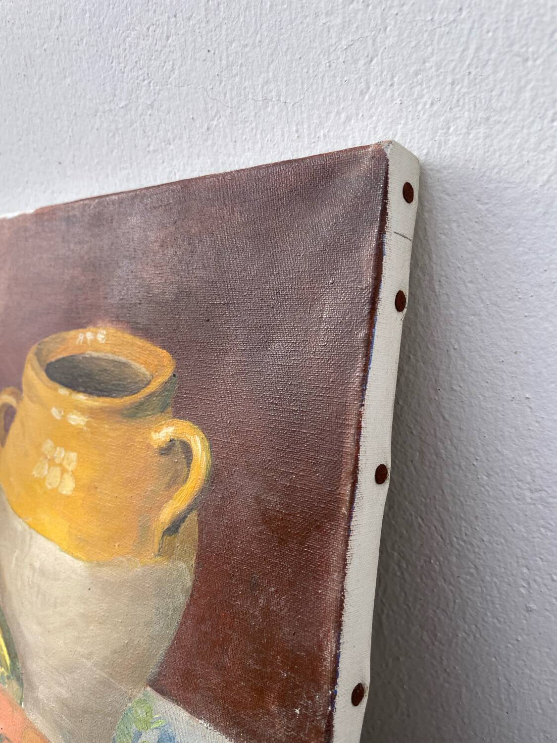 Still life oil on canvas with vegetables