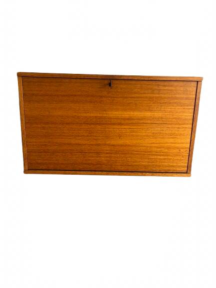 Scandinavian teak wall-mounted secretary from the 1970s