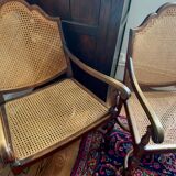 Pairs of canned chairs