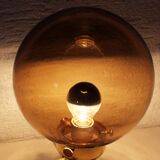 Smoked glass ball lamp