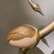 Decorative bird, ostrich egg and gold metal, 1970