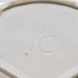 Glazed ceramic compartment dish