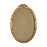 Former oval Art-Deco wood frame - 56x38 cm gold stucco, 50.2x35.2 cm SB