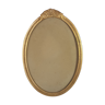 Former oval Art-Deco wood frame - 56x38 cm gold stucco, 50.2x35.2 cm SB