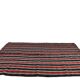 Red & Green Striped Turkish Kilim Rug, 202x312Cm