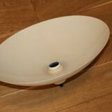 White lacquered metal pendant light 400mm