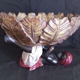 Centerpiece (empty pocket) in resin with African character