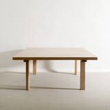 Vintage Danish Squared Wooden Coffee Sofa Table in Oregon Pine, 1970s