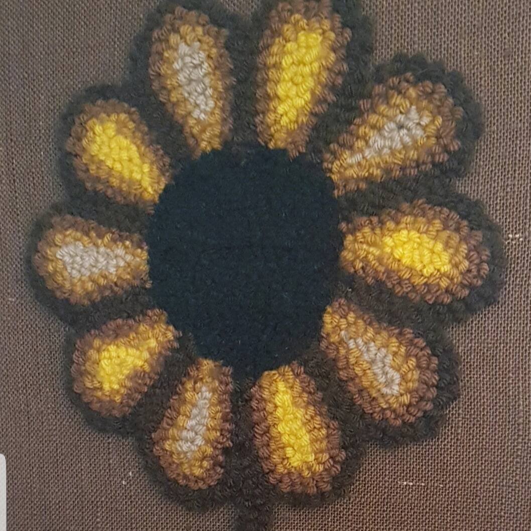 Grande tapisserie rétro à fleurs