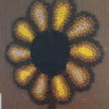 Grande tapisserie rétro à fleurs