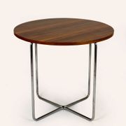 Restored Bauhaus Tubular Steel Round Table And 4 Chairs By M. Stam, 1930s
